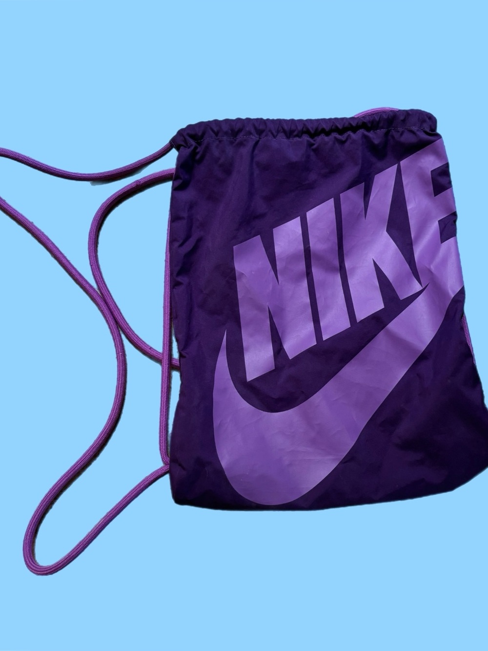 Nike Heritage Drawstring Gym Bag Backpack Purple